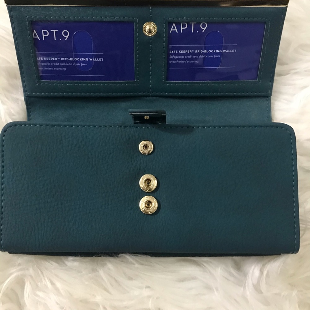 💛 Teal RFID-Blocking File Wallet 💛 - Picture 4 of 7